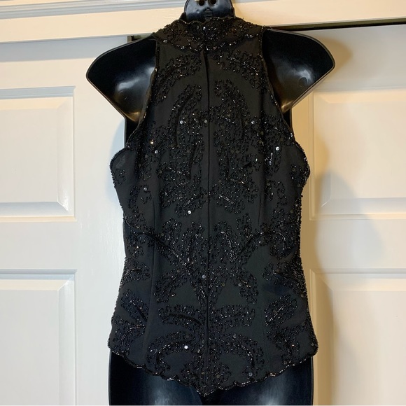 Jkara vintage beaded sequin top , Size Medium - Picture 2 of 6